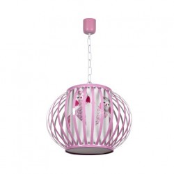 Colgante Serie Jaula Rosa 1xe27 Regx35d