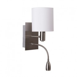 Aplique Serie Carmina Niquel 1xe14 1ledx3w 3000k C/pantalla