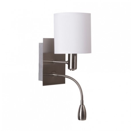 Aplique Serie Carmina Niquel 1xe14 1ledx3w 3000k C/pantalla