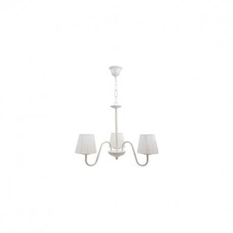 Lampara Serie Nancy Forja Blanca 3xe14 C/pantalla 38x50