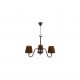 Lampara Serie Nancy Forja Marron 3xe14 C/pantalla 38x50