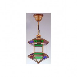 Farol Granadino Hexagonal Colores 1xe27 28x20