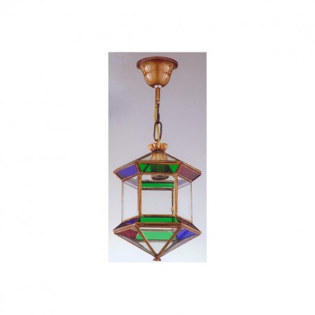 Farol Granadino Hexagonal Colores 1xe27 28x20