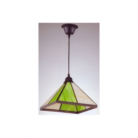 Colgante Farol Piramide Pistacho 1x27 Regx27