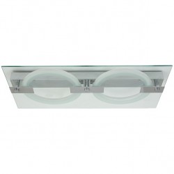 Plafon Fluor. Cir. Serie Gema T5 2x22w Cromo (60x30)