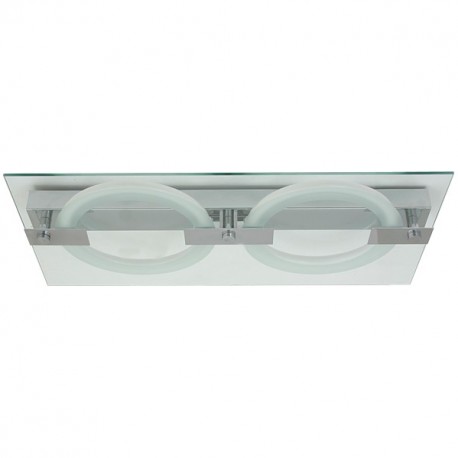 Plafon Fluor. Cir. Serie Gema T5 2x22w Cromo (60x30)