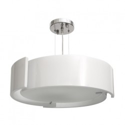 Colgante Oslo Cromo/blanco 3xe27 D. 37 Cm