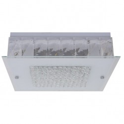 Plafon Moscovo Blanco/cristal Led Smd 15w 1000lm 4000k 17x30x30