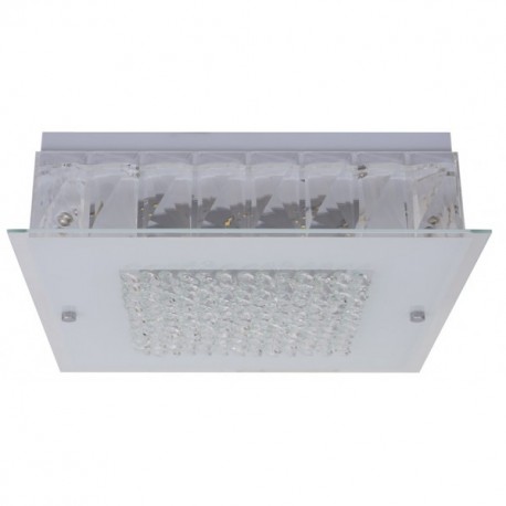 Plafon Moscovo Blanco/cristal Led Smd 15w 1000lm 4000k 17x30x30