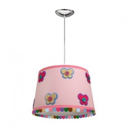 Colgante Infantil Serie Mariposa Rosa 1xe27 (25x30)