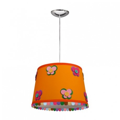 Colgante Infantil Serie Mariposa Naranja 1xe27 (25x30)