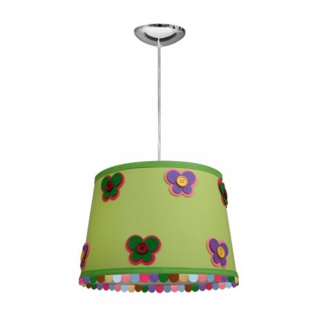 Colgante Infantil Serie Mariposa Verde 1xe27 (25x30)