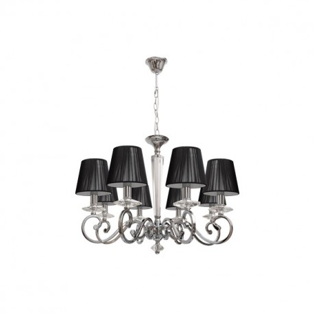 Lampara Cristal Serie Creta Cromo/plata 8xe14 (49x62)