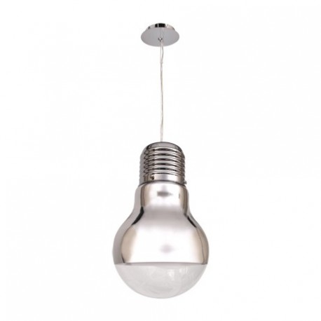 Colgante Bombilla Luz Cromo 1xe27 (28x50)