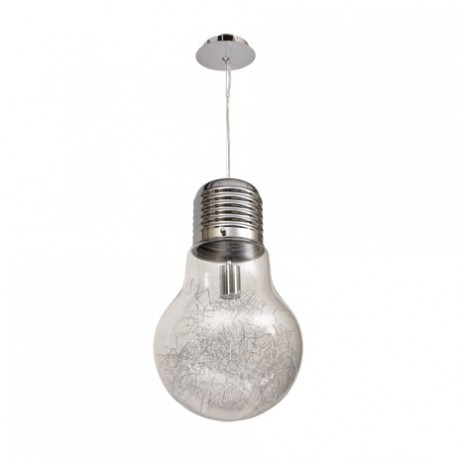 Colgante Bombilla Luz Transparente 1xe27 (28x50)