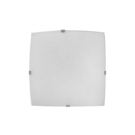 Plafon Cuadrado Serie Pluton 3xe27 Blanco 40x40