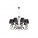 Lampara Cristal Serie Creta Cromo/plata 5xe14 (46x51)