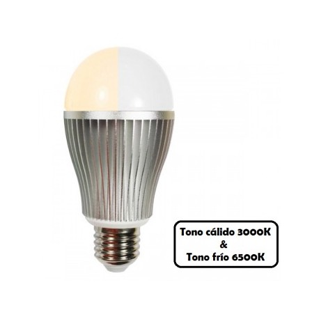 Bombilla LED Ajustable en Tono e Intensidad E-27 9W - Luz cálida y fría 3000K-6500K
