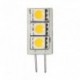 Lámpara Bipin LED G4 12V 0,6W 3 LEDs SMD 40 Lm 120º - Luz día 6000K