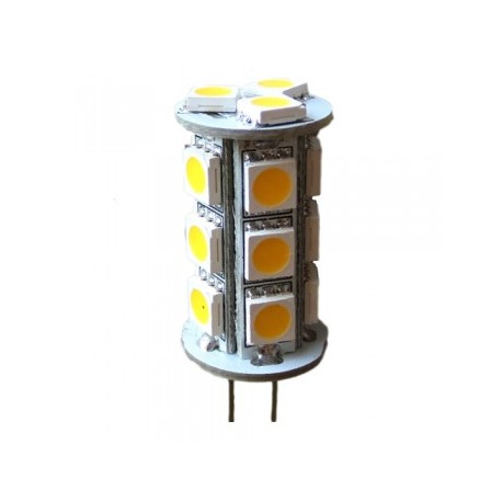 Lámpara Bipin LED G4 12V 3,5W 18 LEDs SMD 220 Lm 360º - Luz cálida 3000K