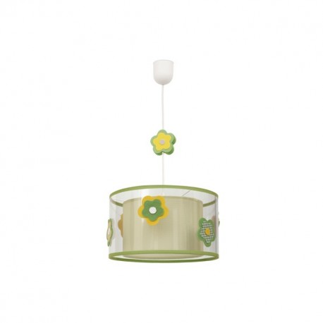 Colgante Infantil Flor Verde 1xe27 (regx30)