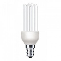 Lámp. bajo consumo mini 3U E-14 9W - Luz cálida 2900K