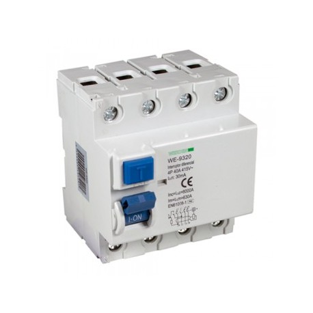 Interruptor diferencial de 4 Polos x 40 A x 30 mA de sensibilidad - 415V