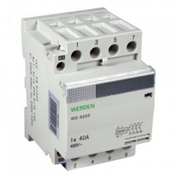 Contactor modular ancho 4 mód. de 4 Polos x 40 A y 8.4 kW de potencia - 50/60 Hz