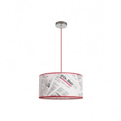 Colgante Peq. Serie News Rojo 1xe27 Regx40 D